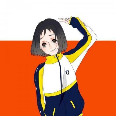 网红吃瓜头像插画女孩